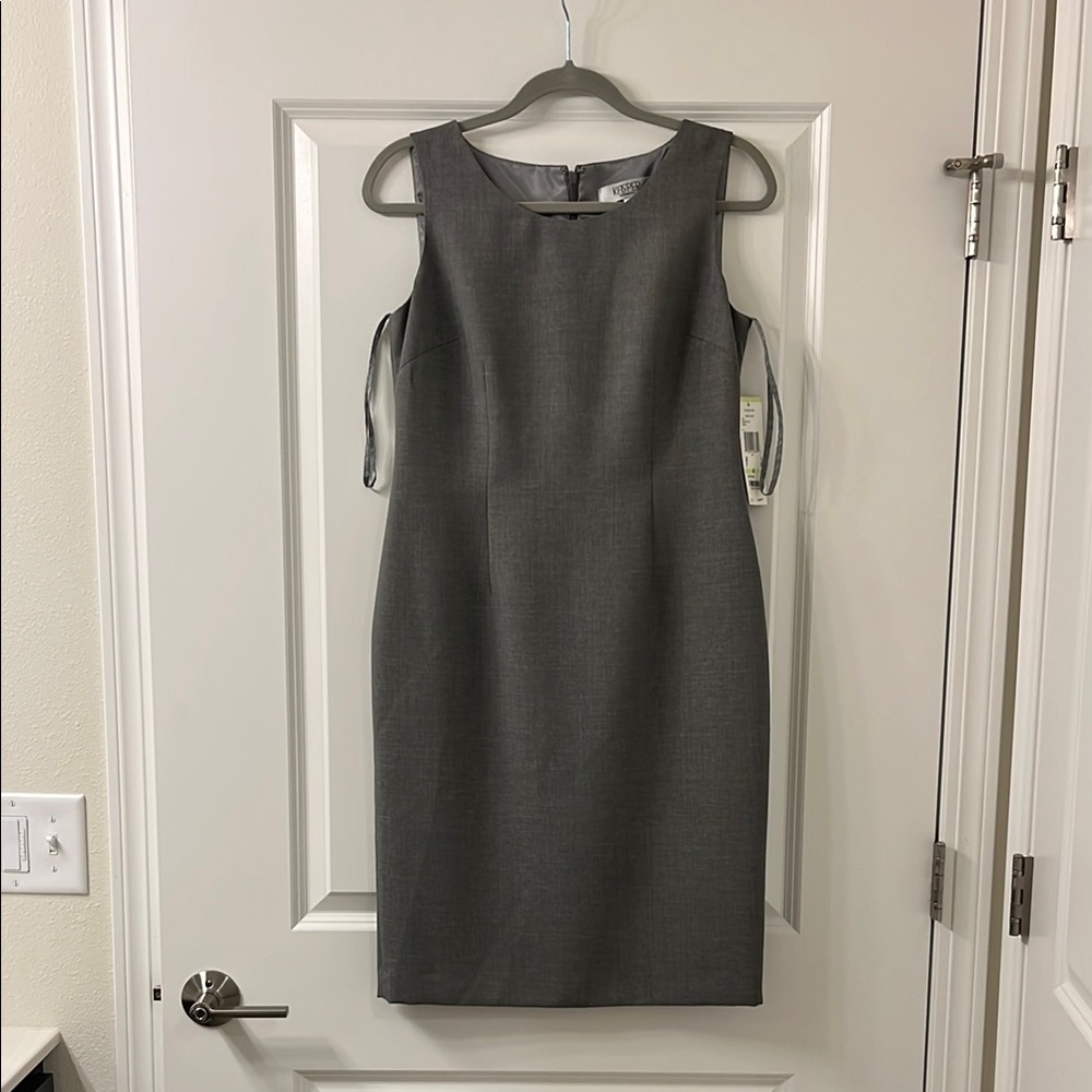 Elegant Gray Sleeveless Dress